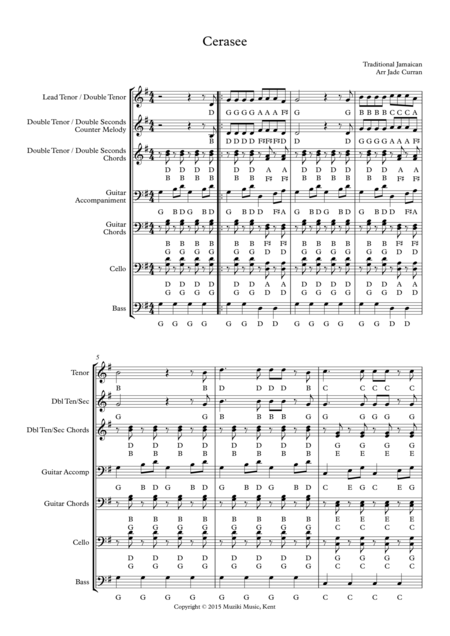 Cerasee For Steel Band Sheet Music