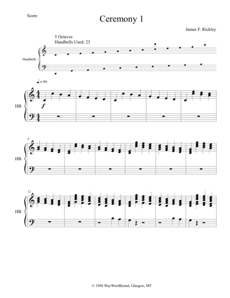 Free Sheet Music Ceremony 1