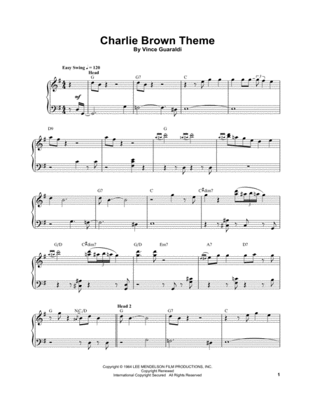 Charlie Brown Theme Sheet Music