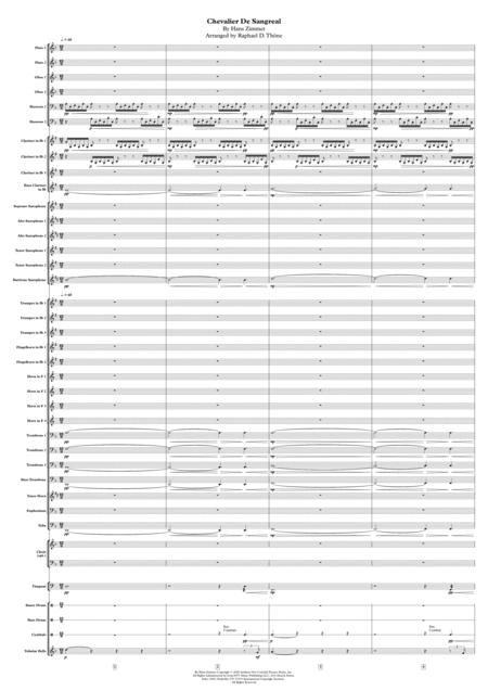 Free Sheet Music Chevalier De Sangreal Da Vinci Code Hans Zimmer