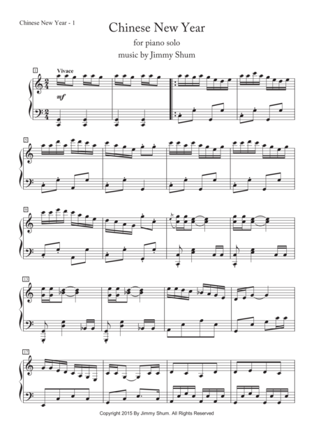 Chinese New Year Sheet Music