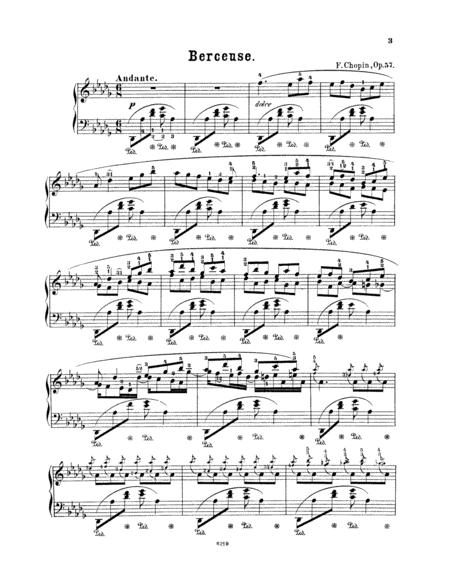 Free Sheet Music Chopin Berceuse In Db Major Op 57 Complete Version