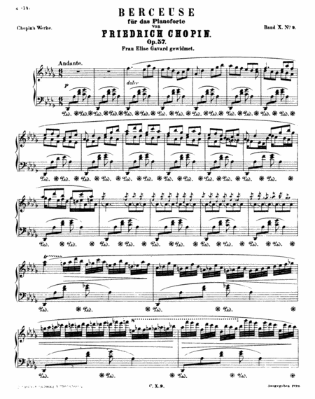 Chopin Berceuse Op 57 Sheet Music