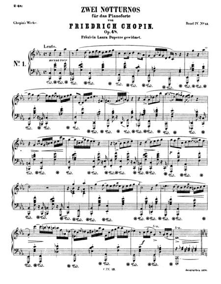 Chopin Nocturne Op 48 No 1 Complete Sheet Music