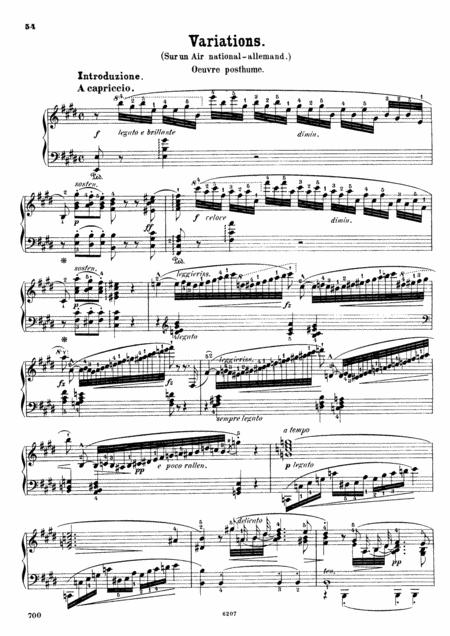 Free Sheet Music Chopin Variations In E Major On The Air B14 Complete Version
