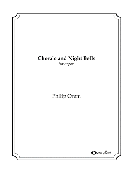 Free Sheet Music Chorale And Night Bells