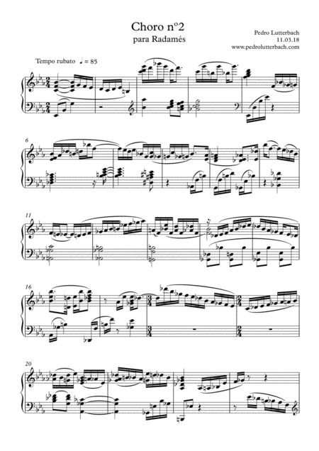 Free Sheet Music Choro N 2 Para Radams