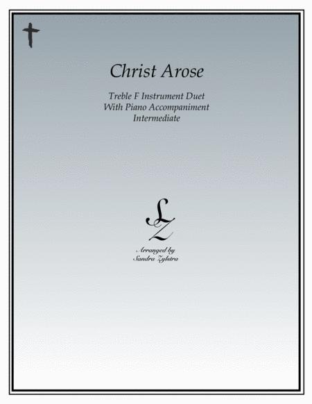 Christ Arose Treble F Instrument Duet Sheet Music