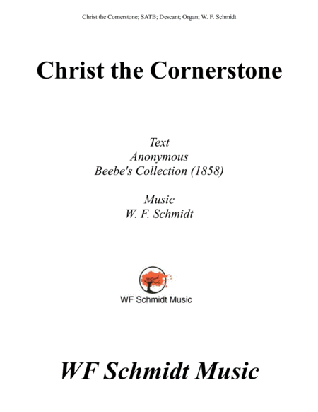 Free Sheet Music Christ The Cornerstone