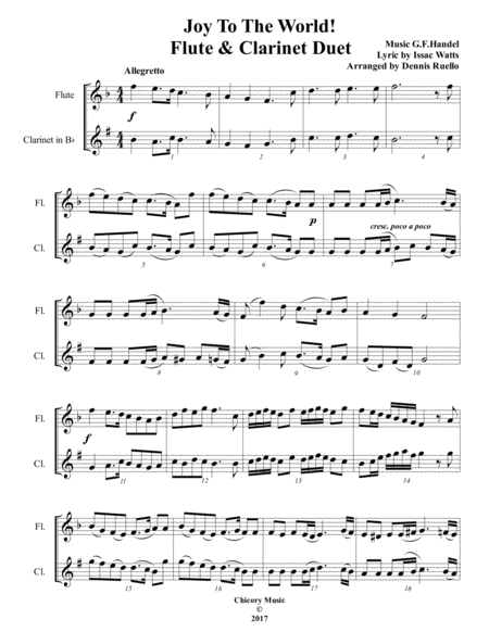 Free Sheet Music Christmas Duet Collection For Flute Clarinet