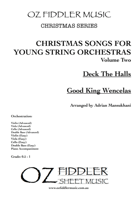Free Sheet Music Christmas Songs For Young String Orchestras Volume Two