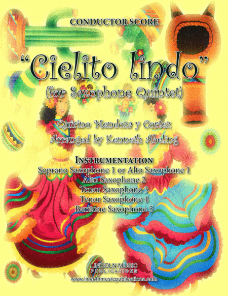 Free Sheet Music Cielito Lindo For Saxophone Quintet Sattb Or Aattb