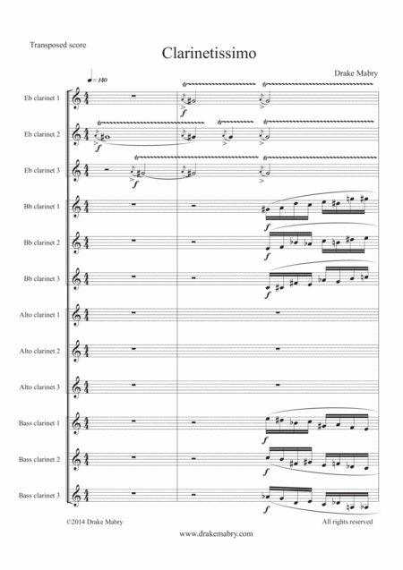 Free Sheet Music Clarinetissimo