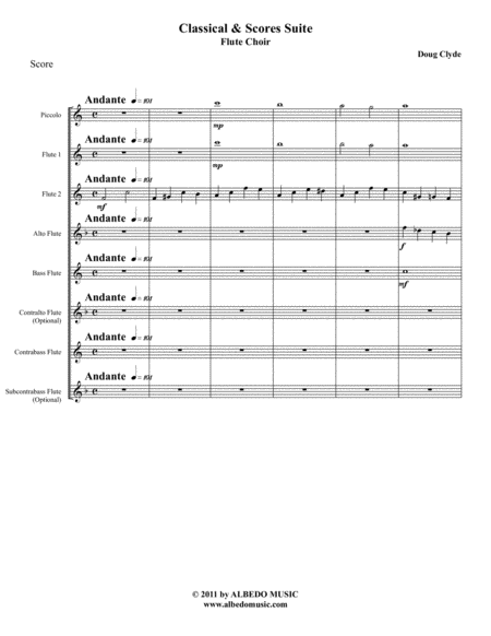 Free Sheet Music Classical Scores Suite Flute Choir