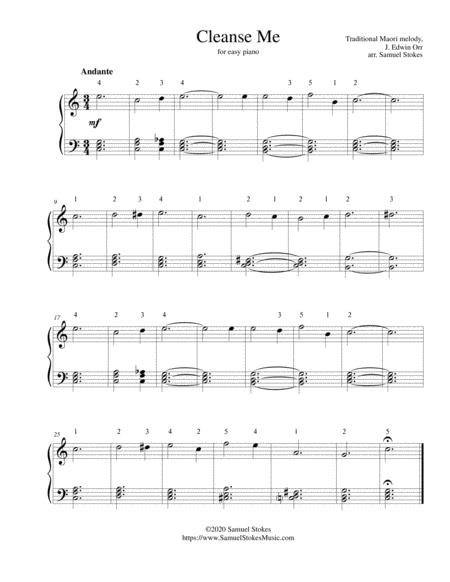 Cleanse Me For Easy Piano Sheet Music