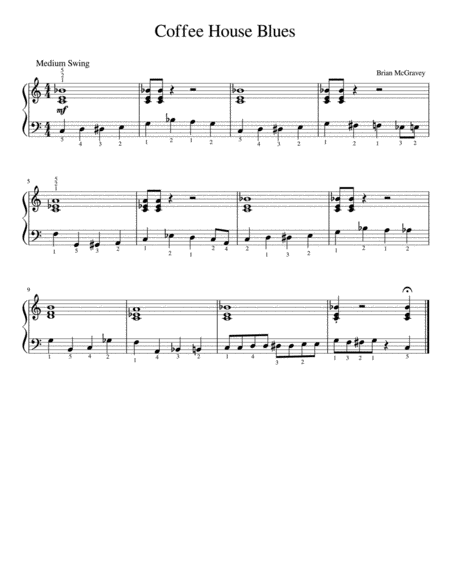 Coffee House Blues Sheet Music