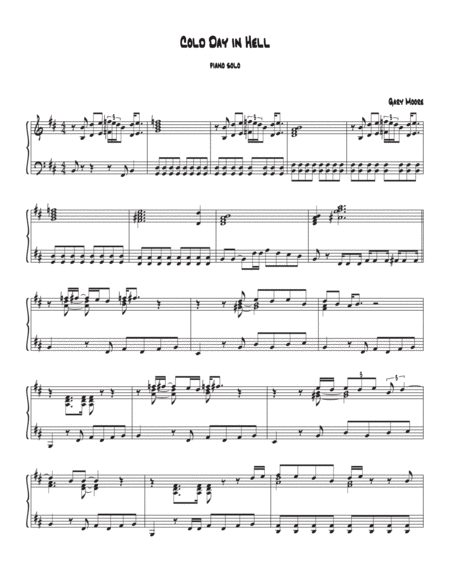 Cold Day In Hell Sheet Music