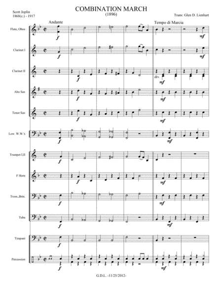 Combination March Sheet Music