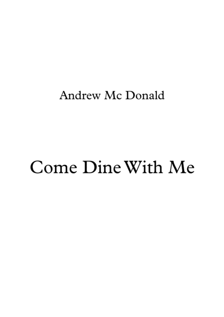 Come Dine With Me Sheet Music