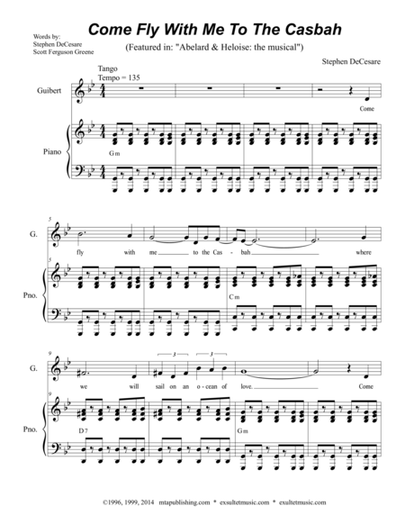 Come Fly With Me To The Casbah Sheet Music