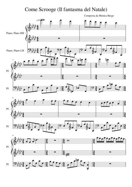 Free Sheet Music Come Scrooge Il Fantasma Del Natale