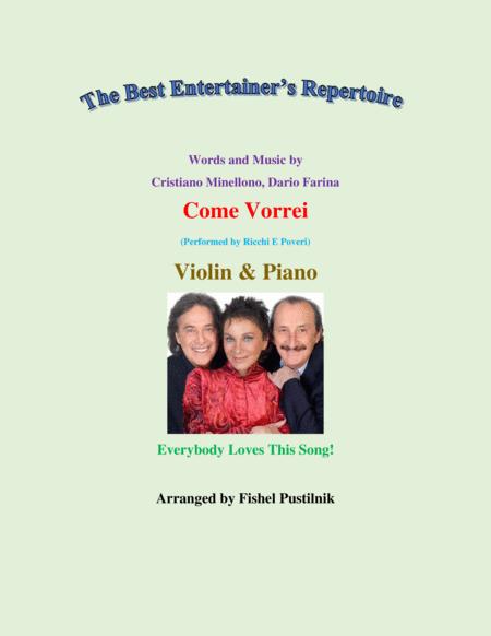 Come Vorrei For Violin And Piano Jazz Pop Version Video Sheet Music