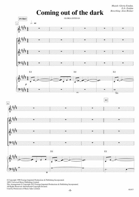 Free Sheet Music Coming Out Of The Dark Saabarpf