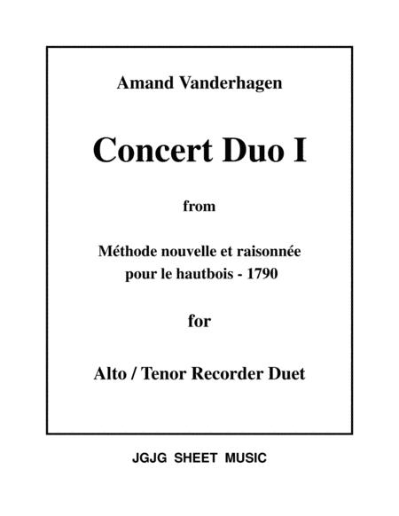 Concert Duo 1 For Alto Tenor Recorders Sheet Music