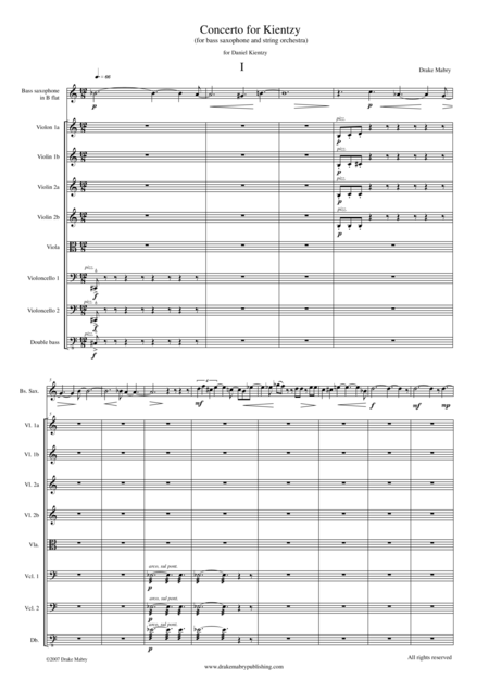 Free Sheet Music Concerto For Kientzy Score