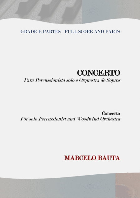 Concerto For Solo Percussionist And Woodwind Orchestra Full Score And Parts Sheet Music