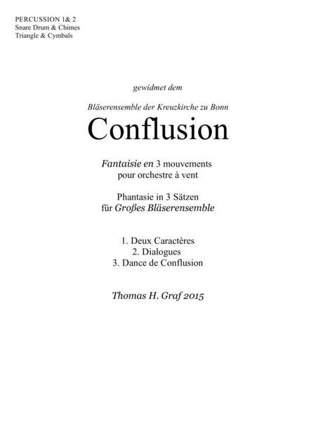 Conflusion Suite Wind Ensemble Percussion 1 2 Sheet Music