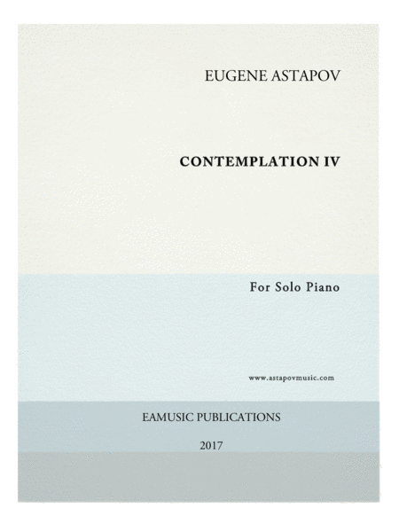 Contemplation Iv Sheet Music