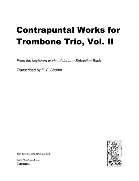 Contrapuntal Works For Trombone Trio Vol Ii Score Only Sheet Music