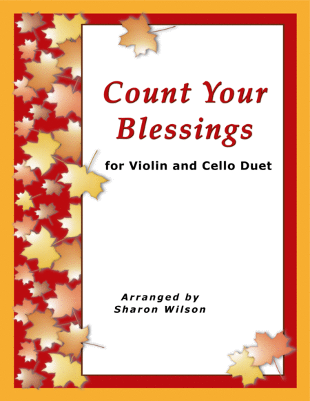 Free Sheet Music Count Your Blessings Easy Violin And Cello Duet