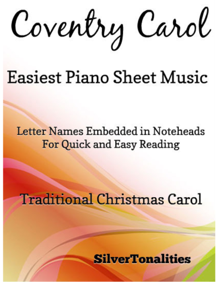 Free Sheet Music Coventry Carol Easiest Piano Sheet Music