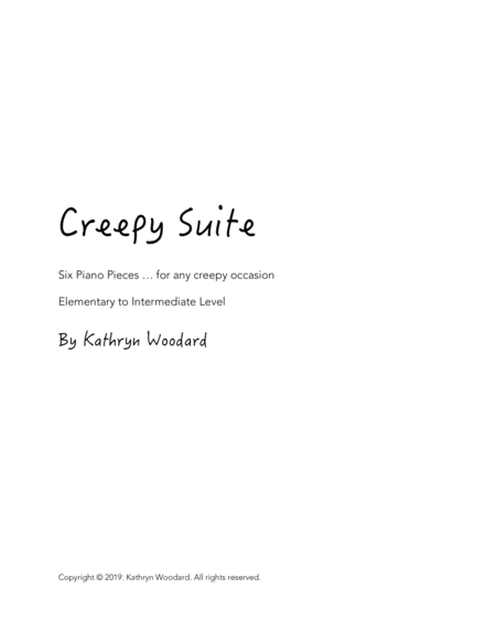Free Sheet Music Creepy Suite