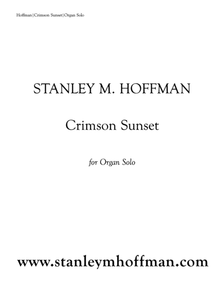 Crimson Sunset Sheet Music