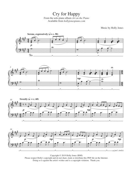 Cry For Happy Sheet Music