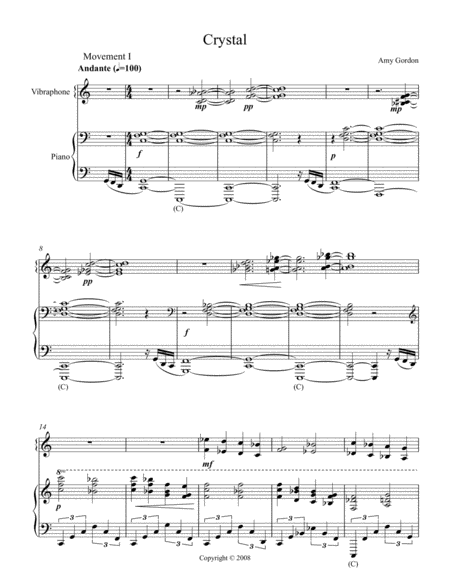 Free Sheet Music Crystal