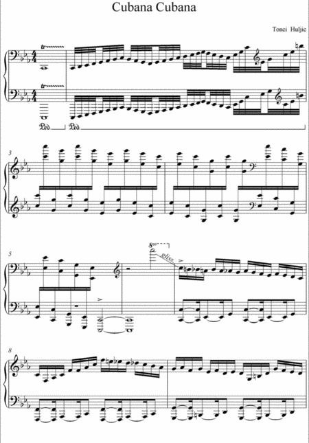 Cubana Cubana Maksim Mrvica Piano Solo Sheet Music