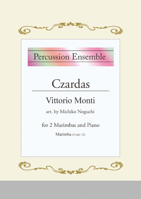 Czardas For Marimba Duet And Piano Sheet Music