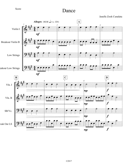 Free Sheet Music Dance I