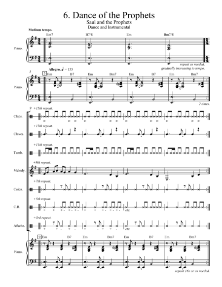 Dance Of The Prophets Instrumental From The Kings Act 1 Song 5 Sheet Music