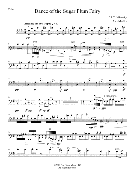 Free Sheet Music Dance Of The Sugar Plum Fairy Cello