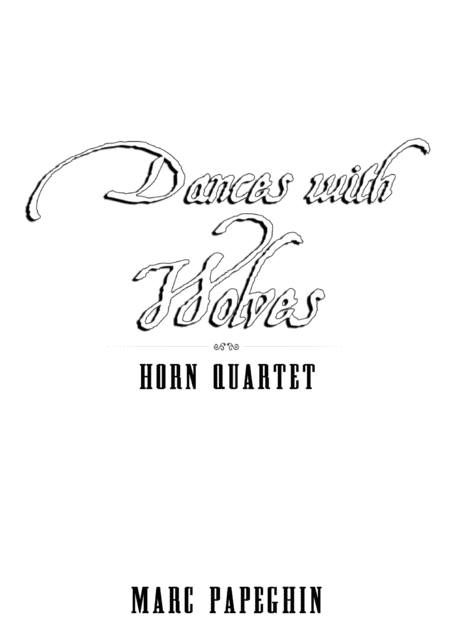 Dances With Wolves French Horn Quartet Sheet Music