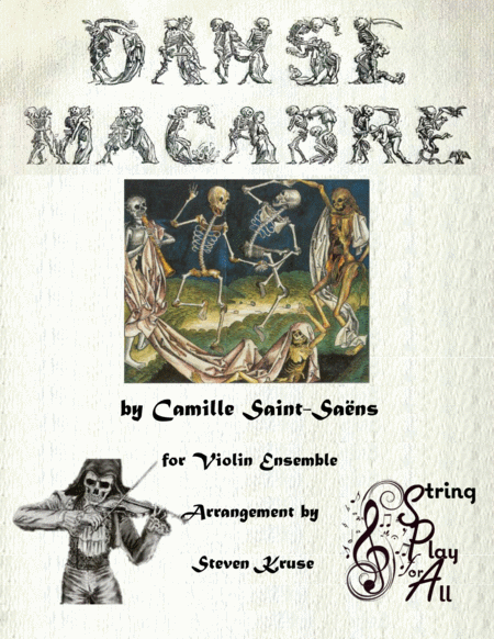 Danse Macabre For Mixed Level Violin Ensemble Sheet Music