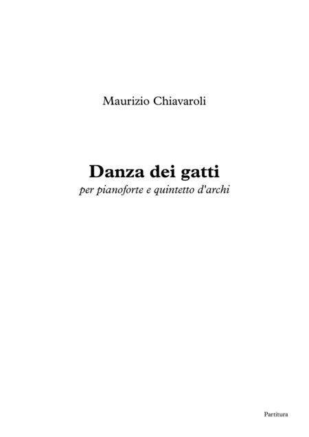 Danza Dei Gatti Sheet Music