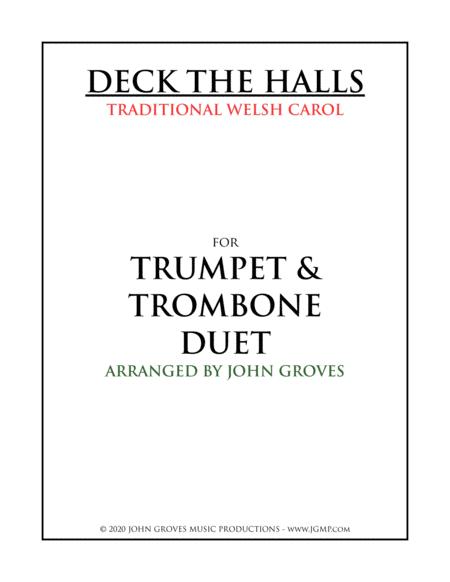 Deck The Halls Trumpet Trombone Duet Sheet Music