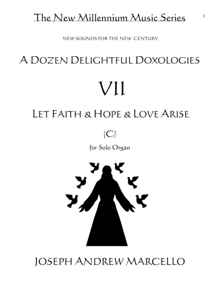Delightful Doxology Vii Let Faith Hope Love Arise Organ C Sheet Music