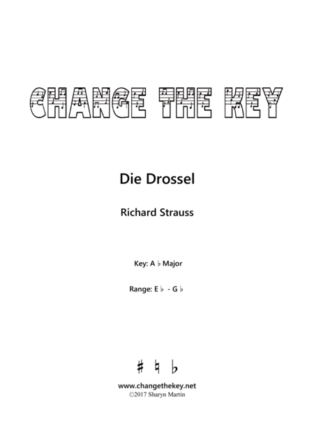 Die Drossel Ab Major Sheet Music